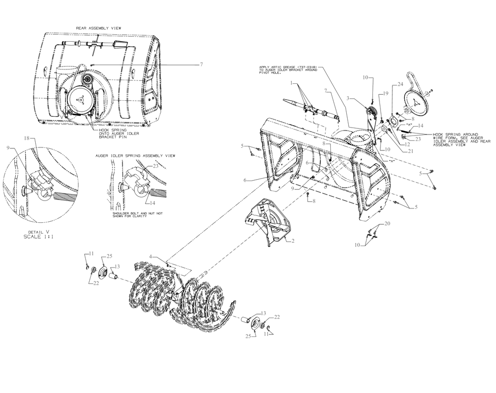 Impeller Diagram and Parts List for 2X30-INCHMAX (31AH8JVSB10)(2023) Cub Cadet Snow Blower